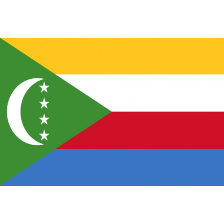 Drapeau Comores - 19.5 x 13 cm - Autocollant(sticker)