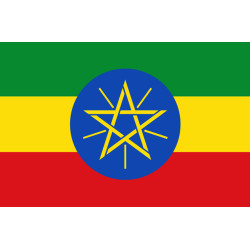 Drapeau Ethiopie - 15x10cm - Sticker/autocollant