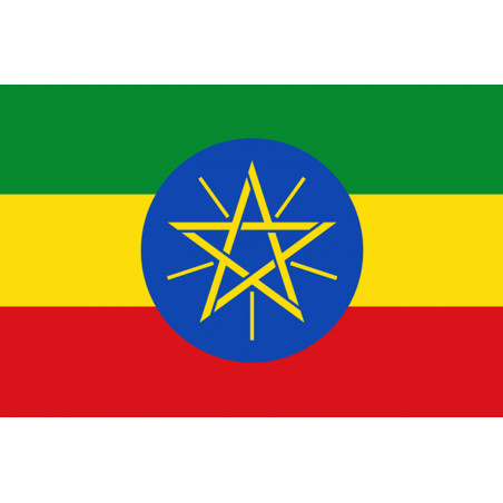 Drapeau Ethiopie - 15x10cm - Autocollant(sticker)