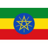 Drapeau Ethiopie - 15x10cm - Sticker/autocollant