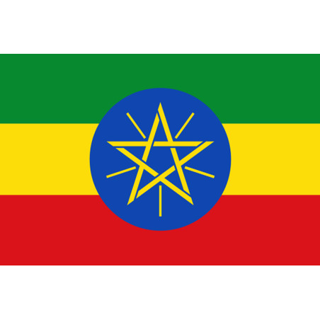 Drapeau Ethiopie - 5x3.3cm - Sticker/autocollant