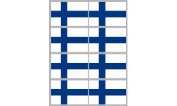 Drapeau Finlande - 8 stickers - 9.5 x 6.3 cm - Autocollant(sticker)