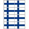 Drapeau Finlande - 8 stickers - 9.5 x 6.3 cm - Autocollant(sticker)