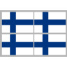 Drapeau Finlande - 4 stickers - 9.5 x 6.3 cm - Sticker/autocollant