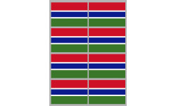 Drapeau Gambie - 8 stickers - 9.5 x 6.3 cm - Autocollant(sticker)