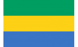 Drapeau Gabon - 19.5x6.3cm - Autocollant(sticker)