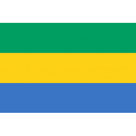 Drapeau Gabon - 19.5x6.3cm - Autocollant(sticker)