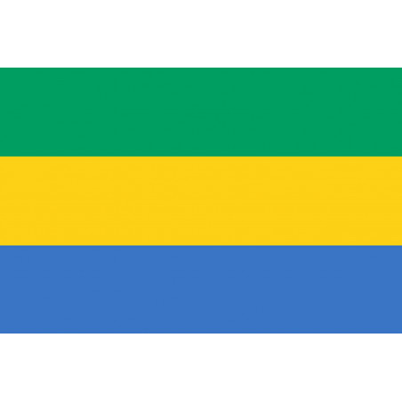 Drapeau Gabon - 19.5x6.3cm - Autocollant(sticker)