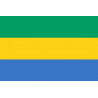 Drapeau Gabon - 19.5x6.3cm - Autocollant(sticker)