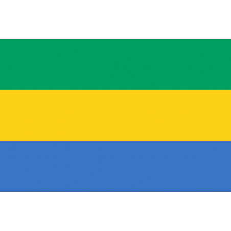 Drapeau Gabon - 15x10cm - Autocollant(sticker)