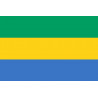Drapeau Gabon - 15x10cm - Autocollant(sticker)