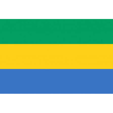 Drapeau Gabon - 5x3.3cm - Autocollant(sticker)