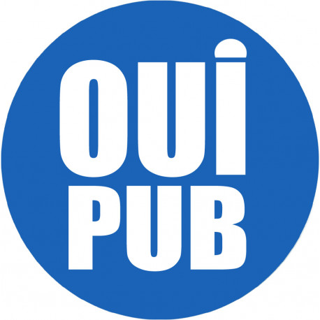 oui pub - 5cm - Autocollant(sticker)