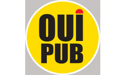 oui pub coloré - 10cm - Autocollant(sticker)