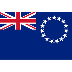 Drapeau îles Cook - 15x10cm - Sticker/autocollant