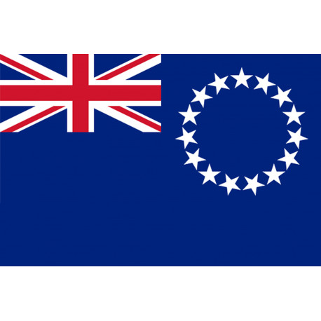 Drapeau îles Cook - 5x3.3cm - Autocollant(sticker)