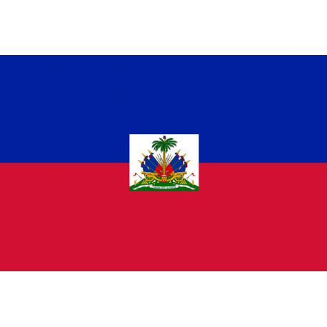 Drapeau Haïti - 15x10cm - Autocollant(sticker)