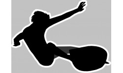 silhouette surf - 29x21cm - Autocollant(sticker)