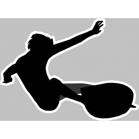 silhouette surf - 29x21cm - Autocollant(sticker)