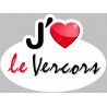 J'aime le Vercors - 15x11cm - Autocollant(sticker)