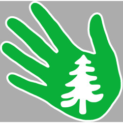 Main du Vercors - 5x5cm - Sticker/autocollant