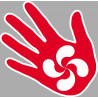 Main Basque rouge - 15x15cm - Autocollant(sticker)