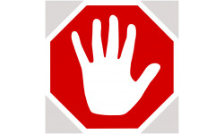 STOP MAIN - 15x15cm - Autocollant(sticker)