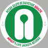 ACCES GILETS DE SAUVETAGE ADULTE - 5cm - Autocollant(sticker)