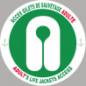 ACCES GILETS DE SAUVETAGE ADULTE - 20cm - Autocollant(sticker)