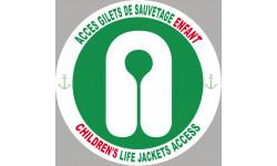 ACCES GILETS DE SAUVETAGE ENFANT - 20cm - Autocollant(sticker)