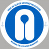 PORT DU GILET DE SAUVETAGE OBLIGATOIRE - 5cm - Autocollant(sticker)