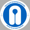 PORT DU GILET DE SAUVETAGE OBLIGATOIRE - 10cm - Autocollant(sticker)