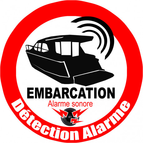 Alarme pour bateau et embarcation - 20cm - Autocollant(sticker)