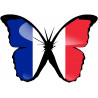 effet papillon France - 15x10.5cm - Autocollant(sticker)