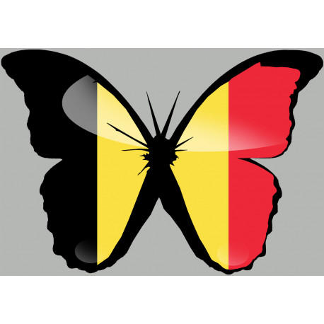 effet papillon Belge - 10x7cm - Autocollant(sticker)