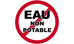 eau non potable - 20cm - Autocollant(sticker)