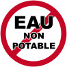 eau non potable - 20cm - Autocollant(sticker)