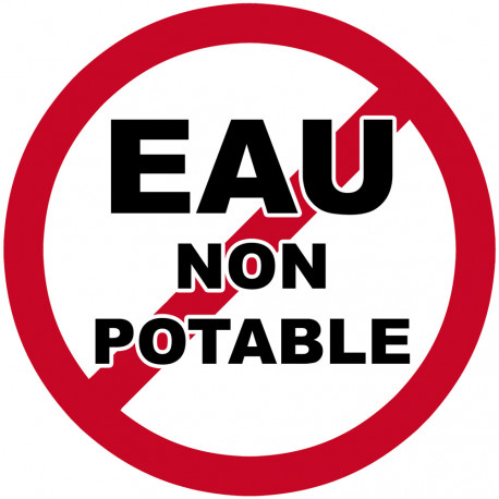 eau non potable - 5cm - Autocollant(sticker)