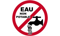 pictogramme eau non potable - 20cm - Autocollant(sticker)