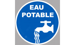 eau potable - 20cm - Autocollant(sticker)