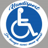 handisport fauteuil - 10cm - Autocollant(sticker)