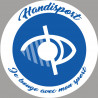 handisport malvoyant - 5cm - Autocollant(sticker)