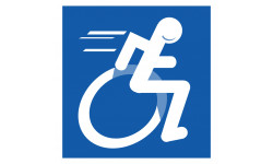 handisport fauteuil - 15cm - Autocollant(sticker)