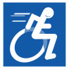 handisport fauteuil - 15cm - Autocollant(sticker)