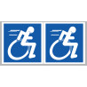handisport Sport adapté fauteuil - 2 stickers de 10cm - Autocollant(sticker)