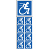 handisport fauteuil - 1 sticker de 10cm / 8 stickers de 5cm - Sticker/