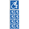 handisport fauteuil - 1 sticker de 10cm / 8 stickers de 5cm - Autocollant(sticker)