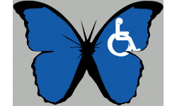 effet papillon Handicap moteur - 10x7cm - Autocollant(sticker)