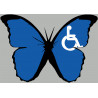 effet papillon Handicap moteur - 10x7cm - Autocollant(sticker)