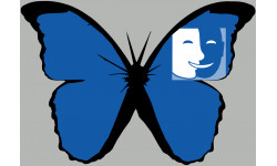 papillon Muet & Muette - 15x10,5cm - Autocollant(sticker)